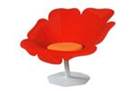 Poppy rouge et assise orange