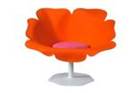 Poppy orange et assise rose